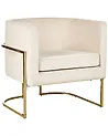 Sessel SIRKKA Samtstoff Hellbeige