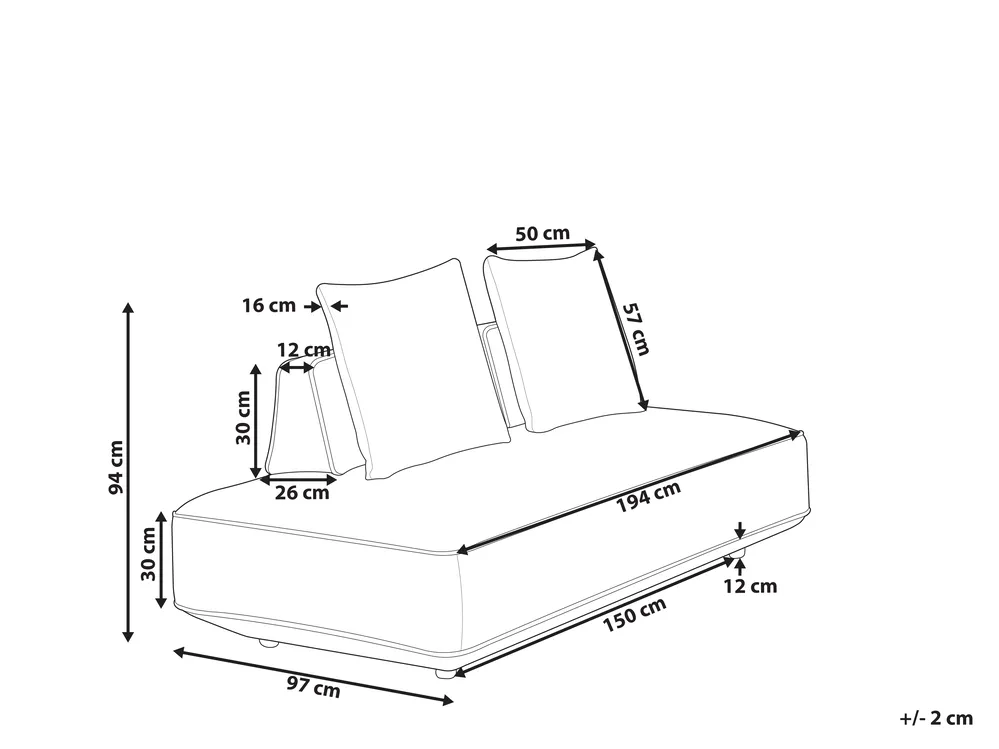 Chaiselongue SEILLANS Stoff Hellgrau_1004531