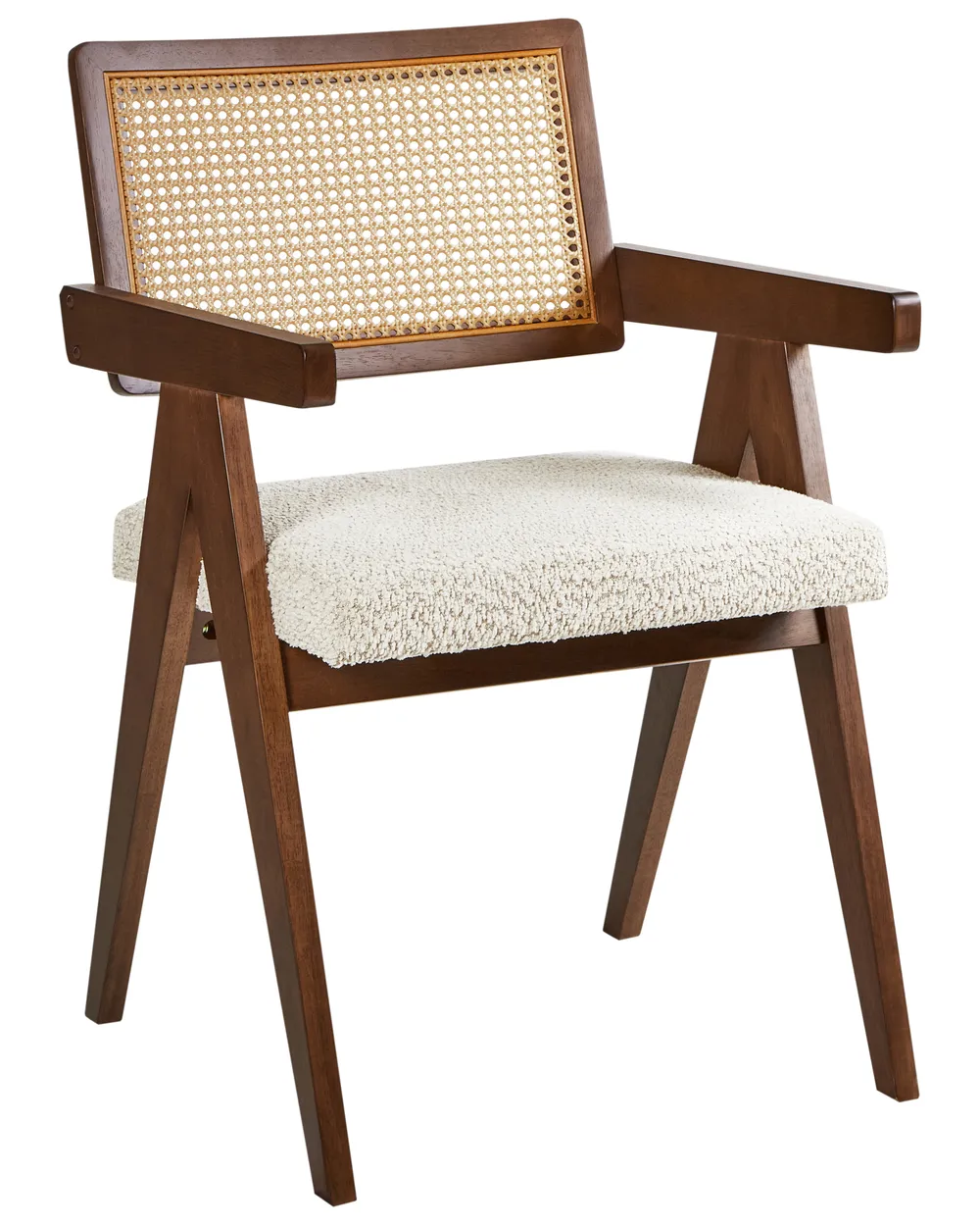 Esszimmerstuhl 2er Set AVA Holz Braun / Hellbeige_975869