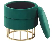 Storage Pouffe ELGIN Velvet Dark Green_772383