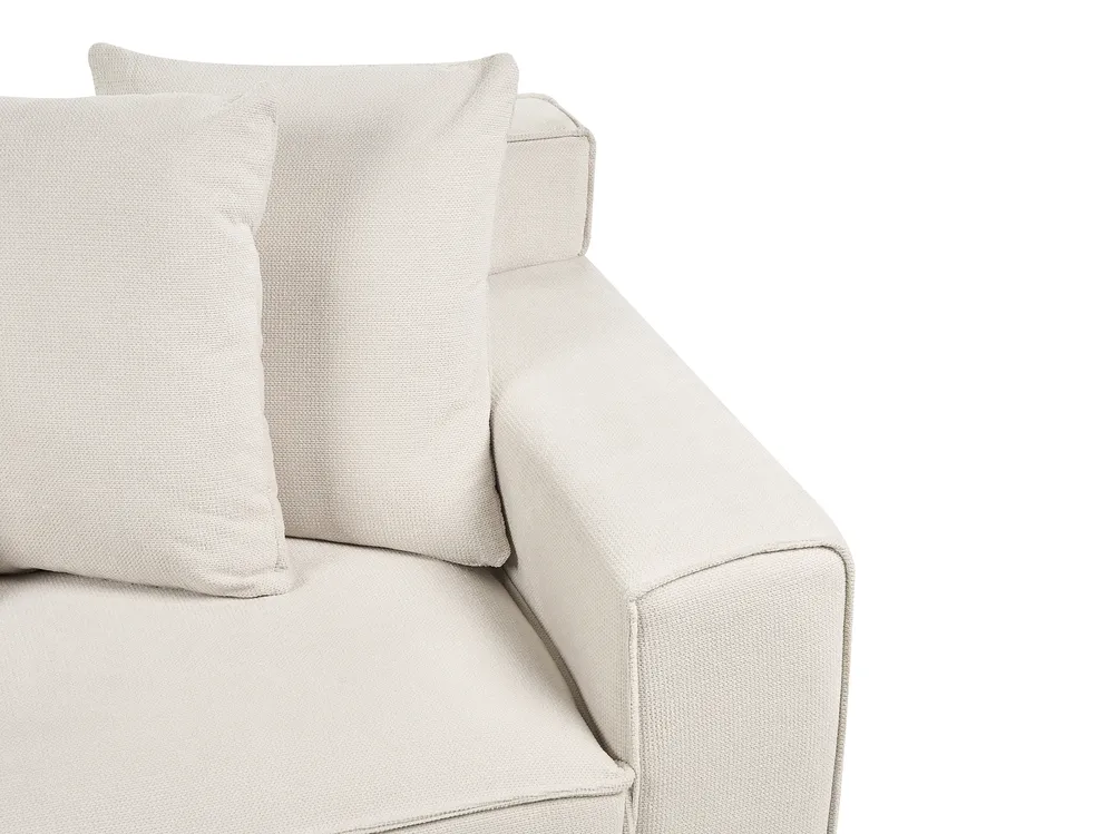 Sofa 3-Sitzer VISKAN Chenillegewebe Cremeweiß_903506