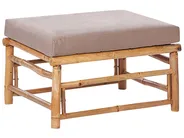 Garden Lounge Set with Table 6 Seater CERRETO Bamboo Taupe Left Hand_908979