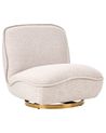 Swivel Armchair MUREN Fabric Beige