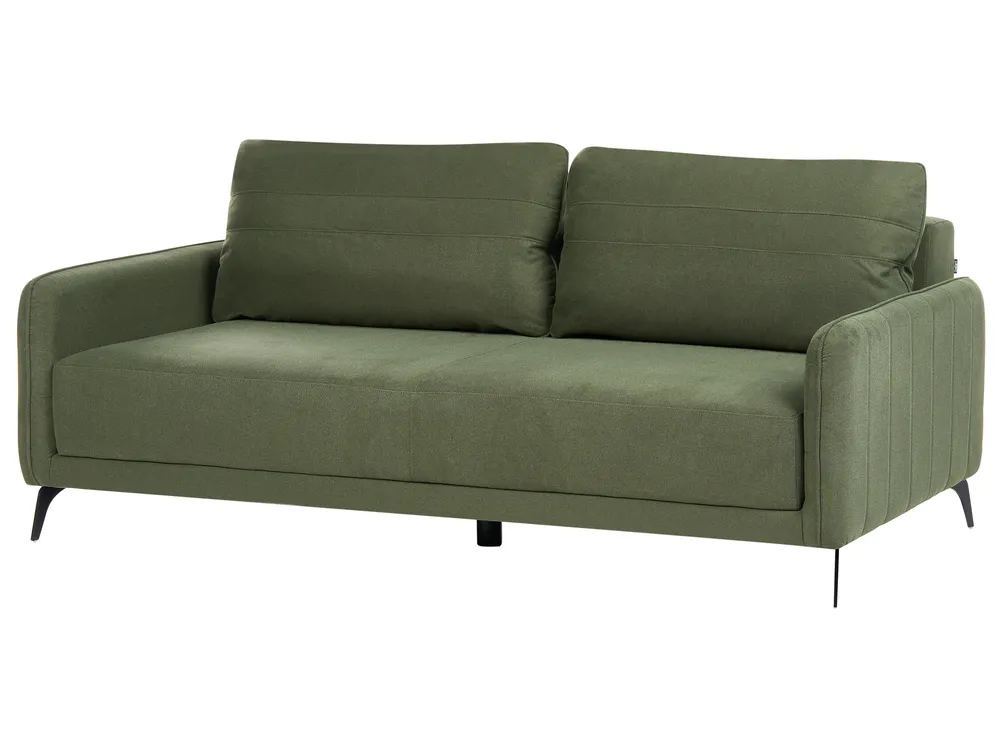 Sofa Bed 3 Seater HEMING Fabric Green_1124031