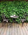 Gartenstuhl 2er Set TRIORA Metall Braun