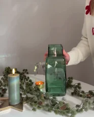 Blumenvase MERBAKA 26 cm Glas Smaragdgrün_1050441