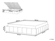 Bett mit Stauraum ohne Kopfteil GENAS Bouclé Cremeweiß 180 x 200 cm_1070333