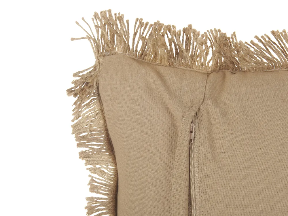 Throw Cushion CIRSIUM 45 x 45 cm Jute Beige Striped_887595