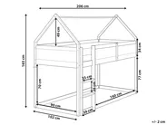 Halbhochbett Haus Kiefernholz DIENNE 90 x 200 cm Grau_968265