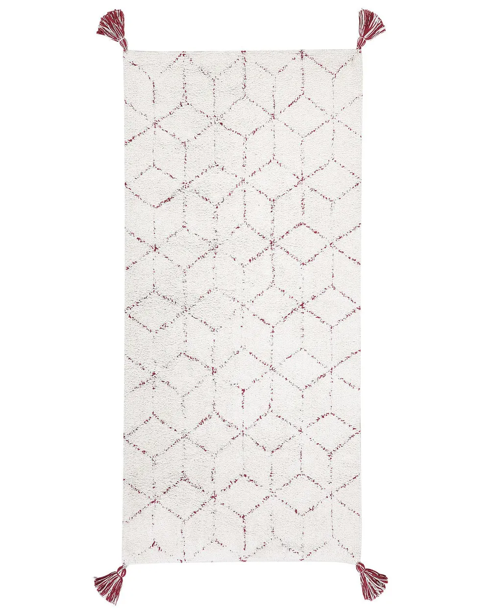 Teppich SAKARYA Weiß 80 x 150 cm Baumwolle