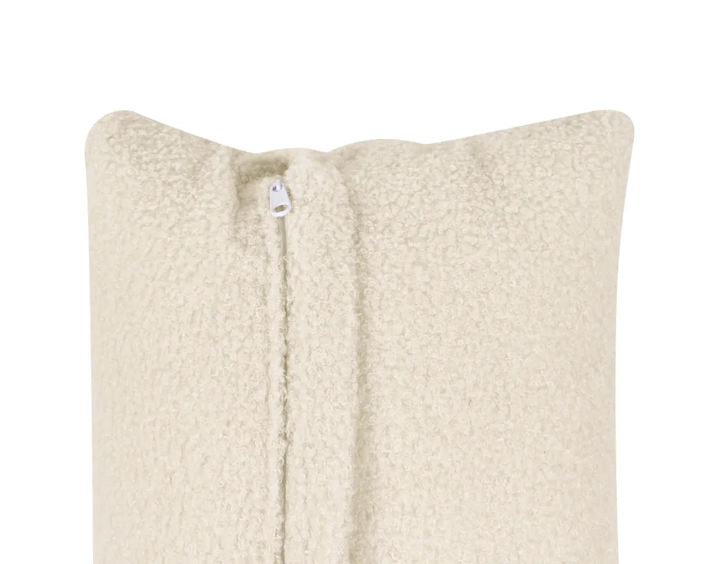Schlafsofa 3-Sitzer VAXHOLM mit Stauraum Bouclé Cremeweiß_1026794