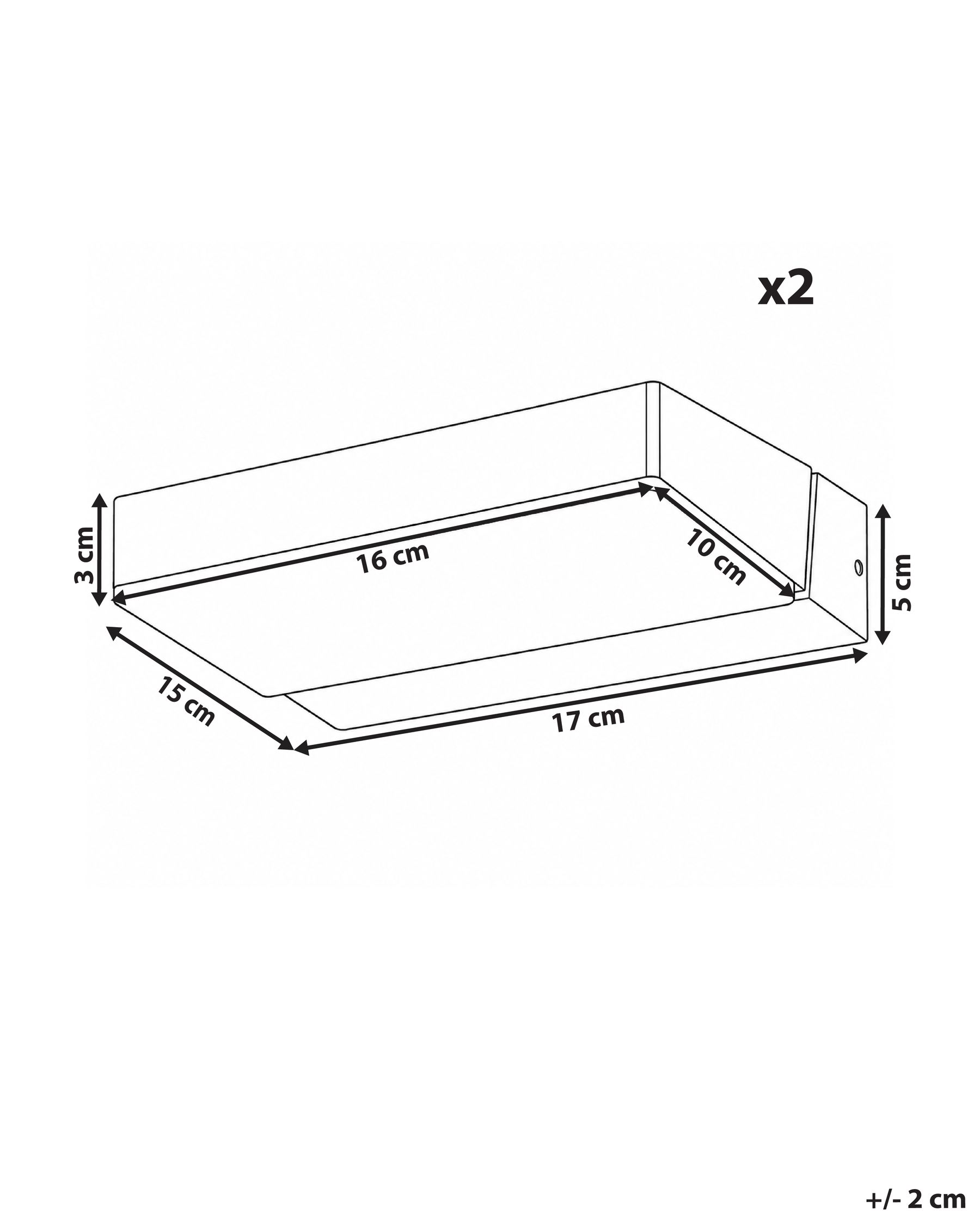 LED Außenwandleuchte 2er Set TEILAN Schwarz_1105563