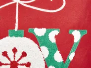 Dekokissen 2er Set GINGERBREAD 45 x 45 cm Baumwolle Rot Weihnachtsmotiv_946952