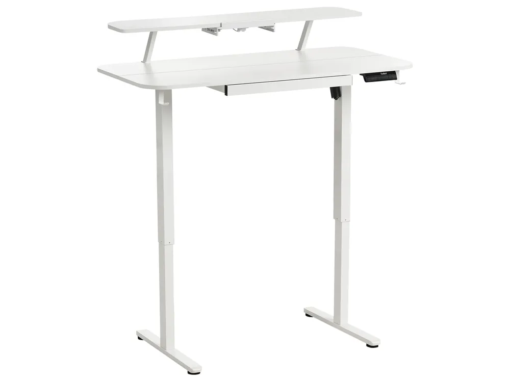 Schreibtisch elektrisch höhenverstellbar WILBANKS 120 cm 60 cm mit USB-Anschluss Weiß_1031125