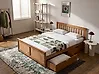 Bett mit 2 Schubladen OLENDON Kiefernholz Braun 140 x 200 cm