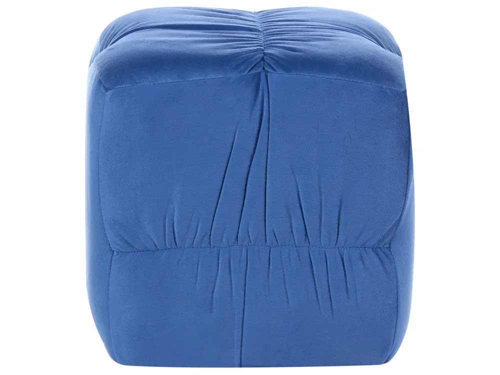 Pouf TURLEY Samtstoff Blau_1081793