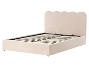 Bett mit Stauraum NANTERRE Bouclé Beige 160 x 200 cm_1019635
