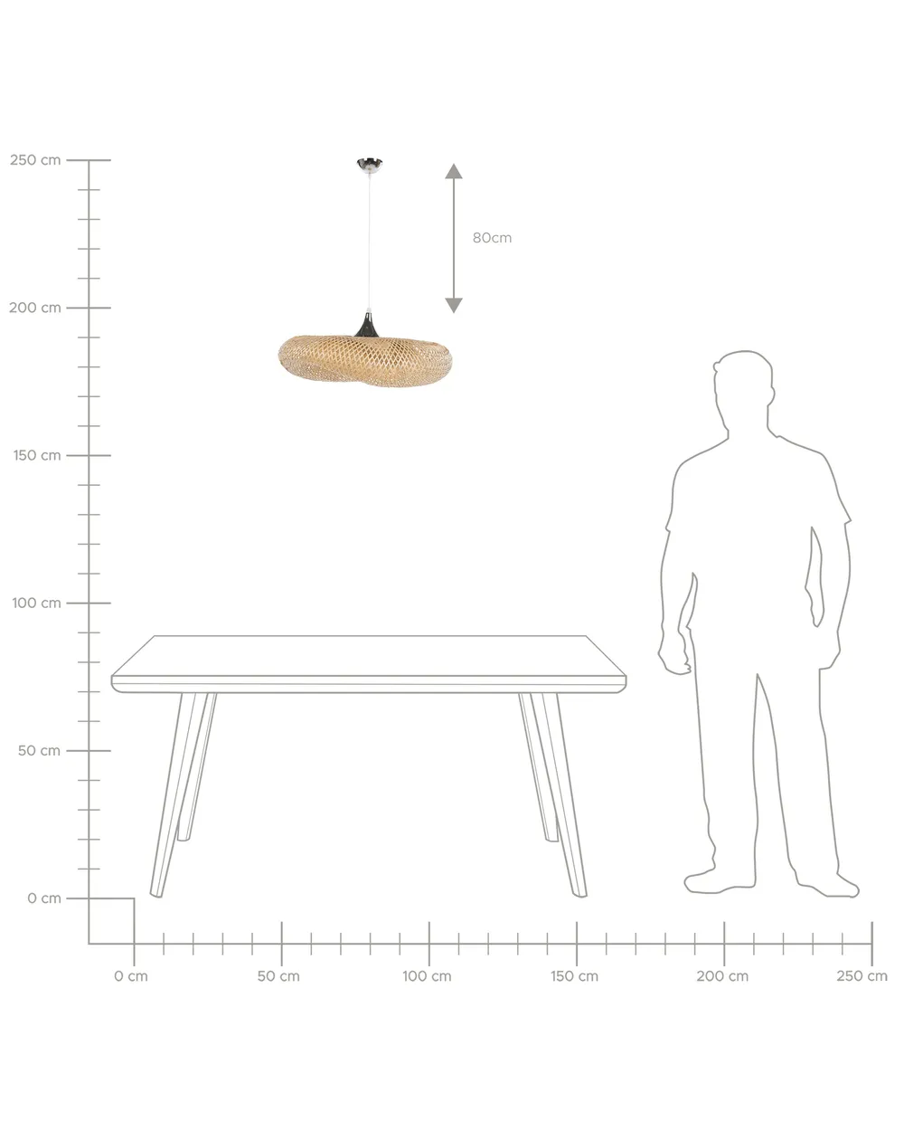 Pendant Lamp BOYNE Bamboo Light Brown_785415