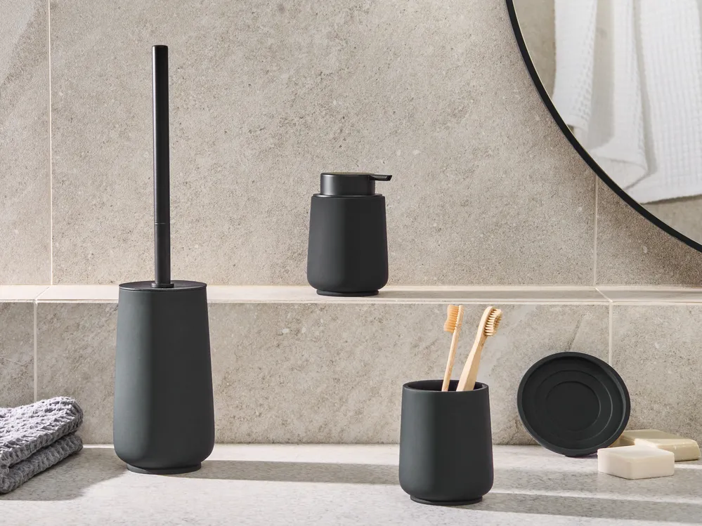 Badaccessoires Set 4-teilig SUCHES Schwarz