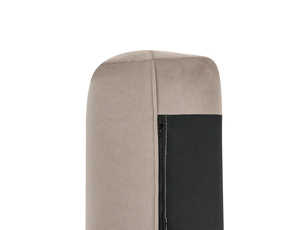 Sofa 3-Sitzer JUBEK Samtstoff Taupe_1077860