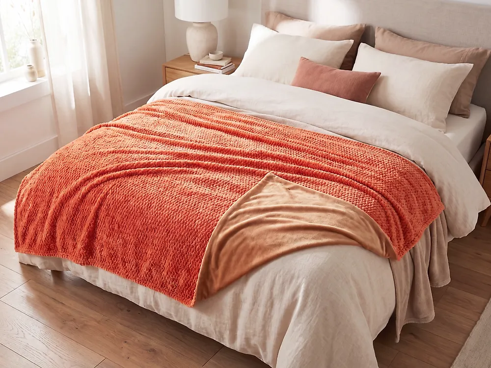 Kuscheldecke BJAS 200 x 220 cm Orange