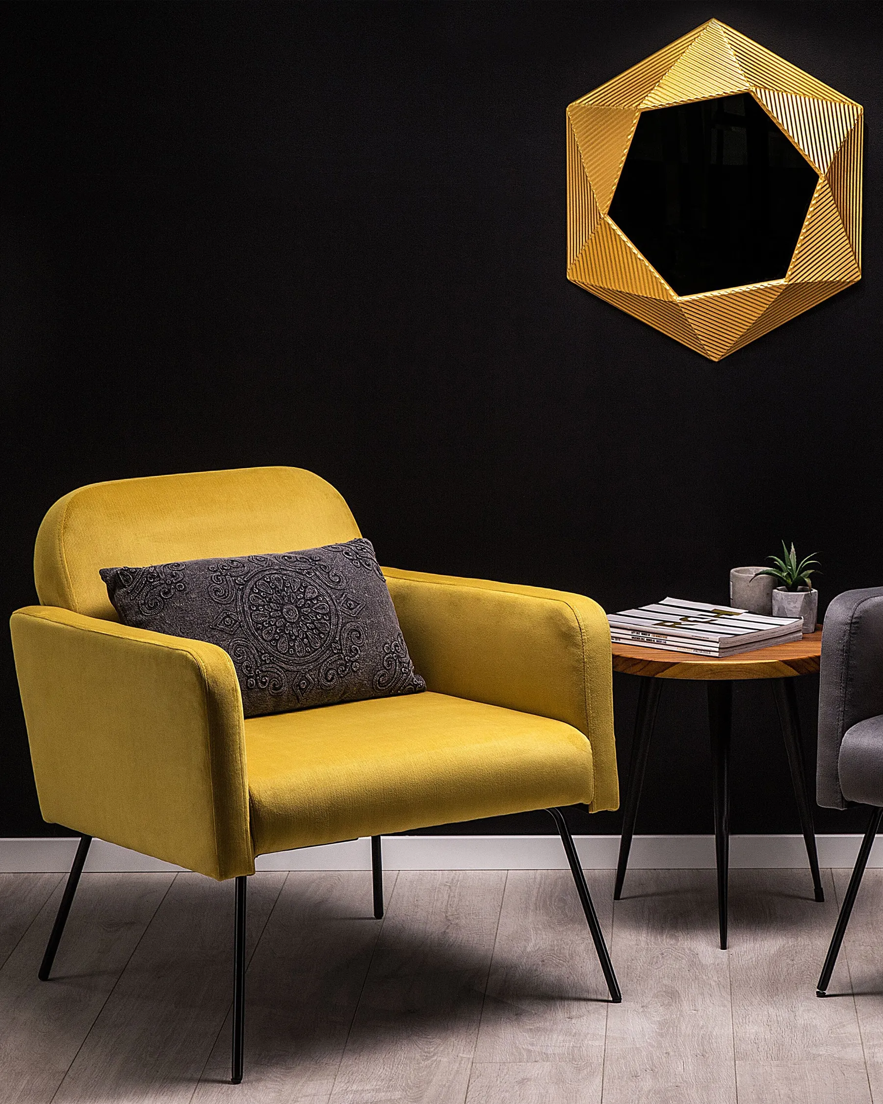 Armchair NARKEN Velvet Mustard_761679