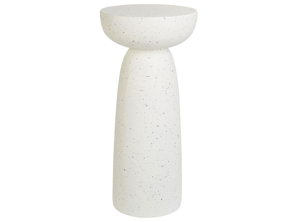 Side Table CADINI 33 cm 33 cm Terrazzo Effect Off-White