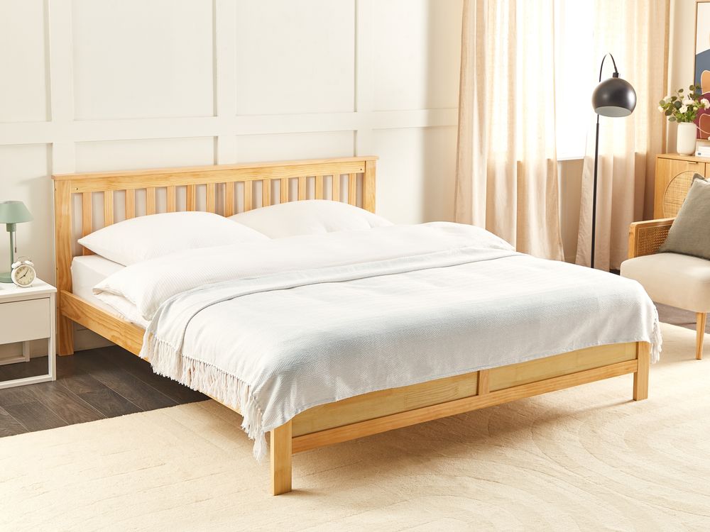 Couverture AMPARA Coton 220 x 240 cm Blanc cassé