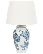 Tischlampe BELUSO Porzellan Weiß / Blau_883001