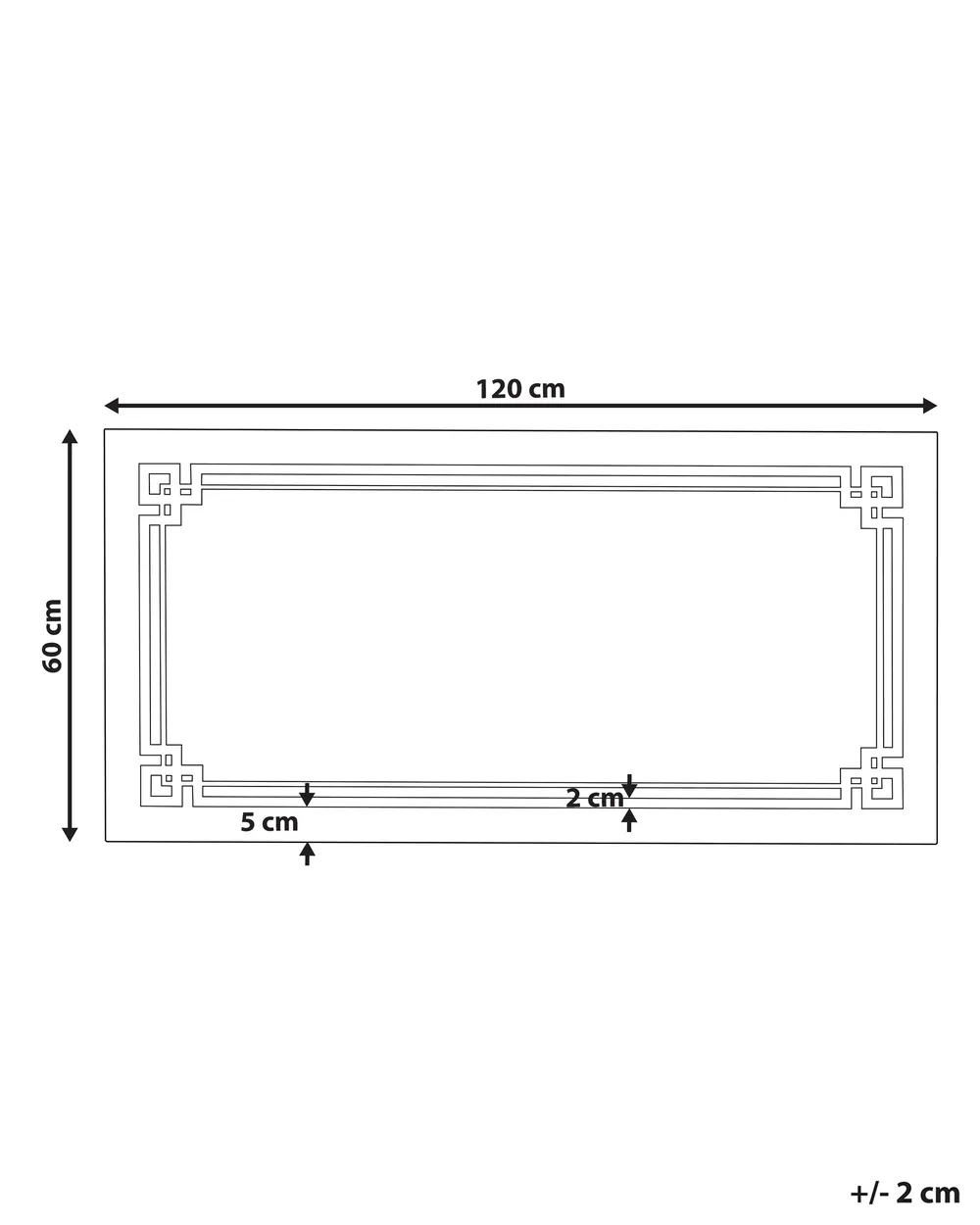 LED-Badezimmer-Spiegel AVRANCHES 120 cm 60 cm Silber_837502