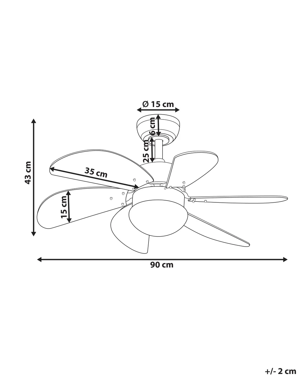 Deckenventilator mit Licht LOGAR mit Fernbedienung LED Rosa_982715