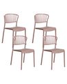 Gartenstuhl 4er Set GELA Braun