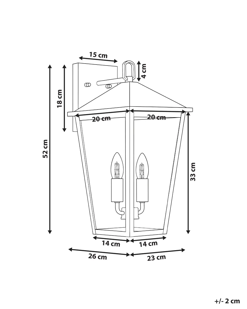 Buiten wandlamp TIMIS Zwart_1136286