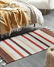 Rug HISARLI Brown 80 x 150 cm Cotton_1178641