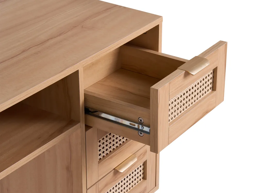 Schreibtisch RAFFRA 140 cm 60 cm Hellbraun_1046831