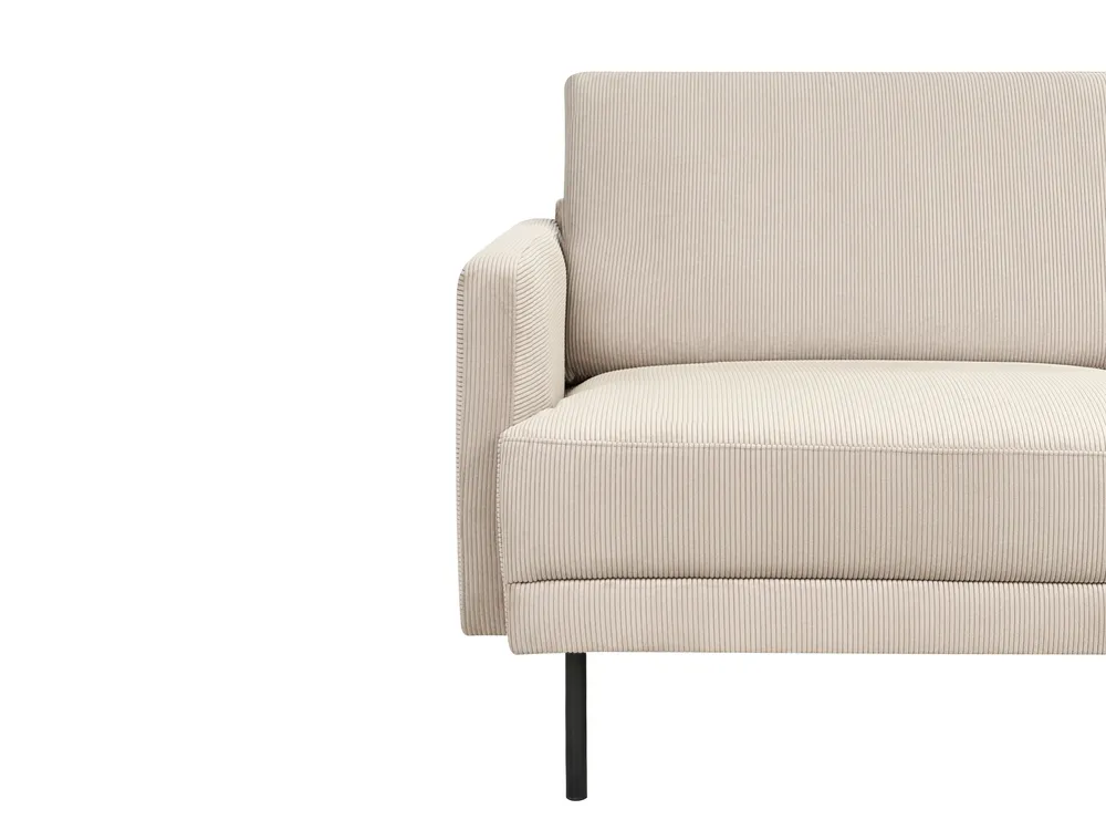 Ecksofa 2-Sitzer BREDA Cord Beige linksseitig_1004362