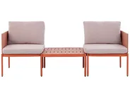 Ensemble de salon de jardin avec table 2 places TERRACINA Métal Orange_826661