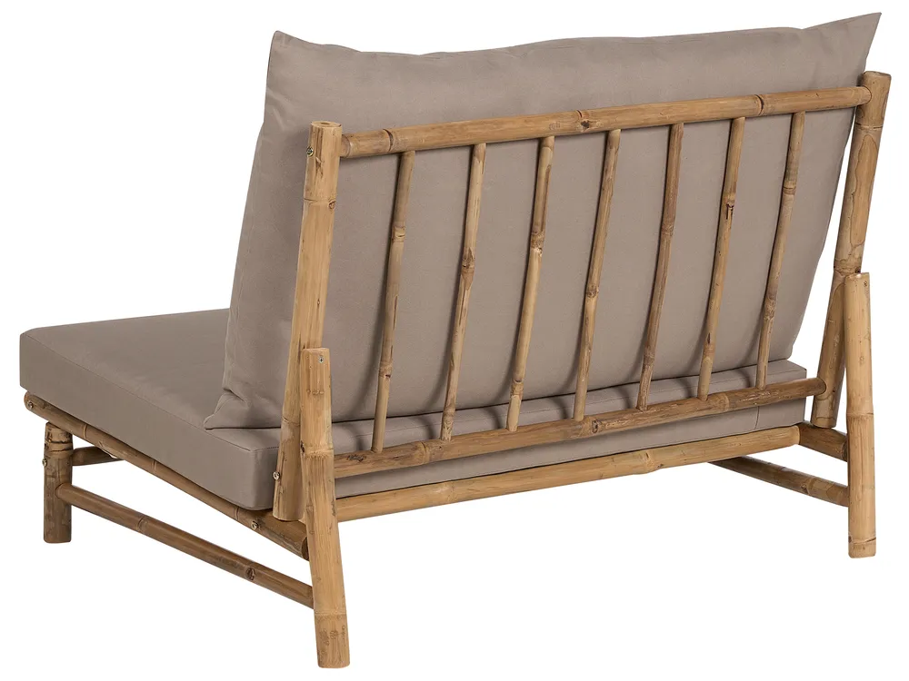 Lounge Set mit Tisch 2-Sitzer TODI Bambus Taupe_872744