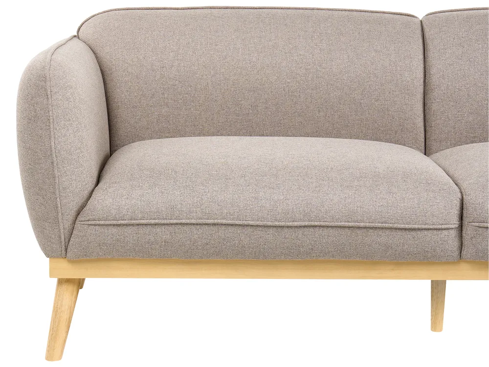 Sofa 3-Sitzer LJUNG Stoff Hellbraun_1076498