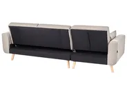 Eckschlafsofa 3-Sitzer KAARINA Stoff Beige rechtsseitig_1095546