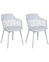 Set of 2 Dining Chairs ALMIRA Light Grey