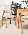 Esszimmerstuhl 2er Set MAROA Holz Beige