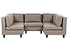 U-förmiges Modulsofa 5-Sitzer UNSTAD Stoff Braun