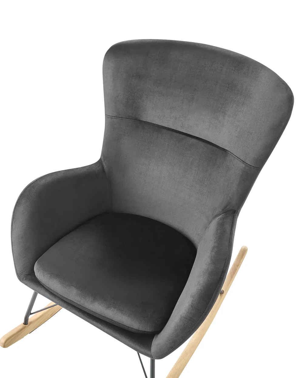 Rocking Chair ELLAN Velvet Black_822926