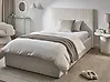 Bett mit Stauraum VION Bouclé Cremeweiß 120 x 200 cm