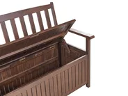 Gartenbank mit Auflage SOVANA 120 cm mit Stauraum Akazienholz Hellgrau_883131