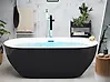 Freestanding Hot Tub with LED NEVIS 1700 x 800 mm Black