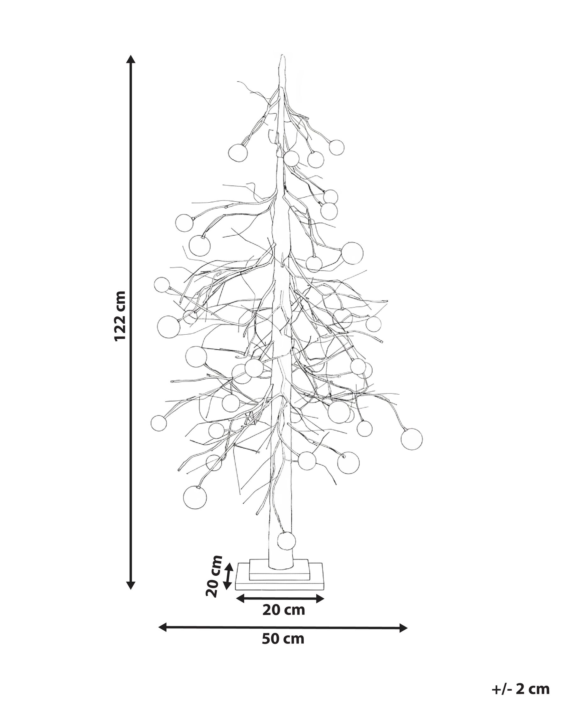 Outdoor Decoration LED HOLAR 122 cm Christmas Tree White_1025586