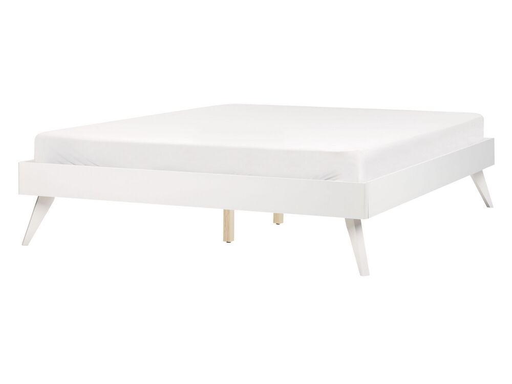 Lit sans tête de lit BERRIC 140 x 200 cm Blanc