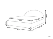 Waterbed Boucle VAUCLUSE 180 x 200 cm (EU Super King) Beige_976171